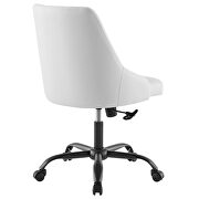 Swivel vegan leather office chair in black white by Modway additional picture 7