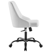 Swivel vegan leather office chair in black white by Modway additional picture 8