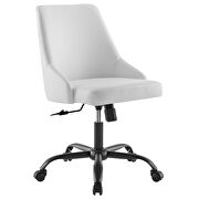 Swivel vegan leather office chair in black white by Modway additional picture 9