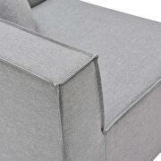 Outdoor patio upholstered 2-piece sectional sofa loveseat in gray by Modway additional picture 3