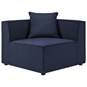 Outdoor patio upholstered 2-piece sectional sofa loveseat in navy by Modway additional picture 3