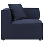 Outdoor patio upholstered 2-piece sectional sofa loveseat in navy by Modway additional picture 4