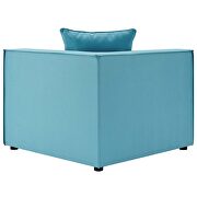 Outdoor patio upholstered 2-piece sectional sofa loveseat in turquoise by Modway additional picture 5