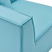 Outdoor patio upholstered 2-piece sectional sofa loveseat in turquoise by Modway additional picture 7