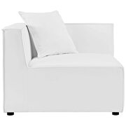 Outdoor patio upholstered 2-piece sectional sofa loveseat in white by Modway additional picture 6