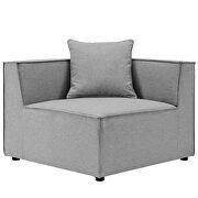 Outdoor patio upholstered loveseat and ottoman set in gray by Modway additional picture 3