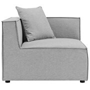 Outdoor patio upholstered loveseat and ottoman set in gray additional photo 4 of 9