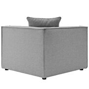 Outdoor patio upholstered loveseat and ottoman set in gray by Modway additional picture 5