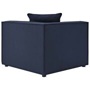 Outdoor patio upholstered loveseat and ottoman set in navy additional photo 4 of 8
