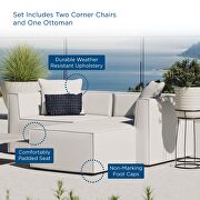 Outdoor patio upholstered loveseat and ottoman set in white by Modway additional picture 9