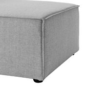 Outdoor patio upholstered 3-piece sectional sofa in gray by Modway additional picture 9
