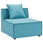 Outdoor patio upholstered 3-piece sectional sofa in turquoise by Modway additional picture 7