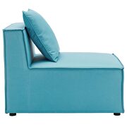 Outdoor patio upholstered 3-piece sectional sofa in turquoise by Modway additional picture 8