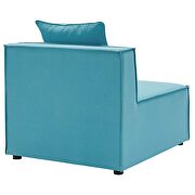Outdoor patio upholstered 3-piece sectional sofa in turquoise by Modway additional picture 9