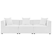 Outdoor patio upholstered 3-piece sectional sofa in white by Modway additional picture 2