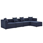 Outdoor patio upholstered 5-piece sectional sofa in navy by Modway additional picture 2