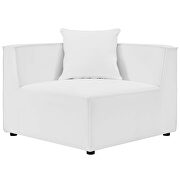 White finish outdoor patio upholstered 5-piece sectional sofa by Modway additional picture 3