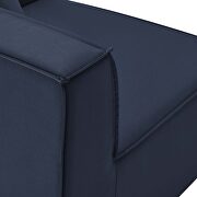 Navy finish outdoor patio upholstered 6-piece sectional sofa by Modway additional picture 10
