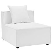 White finish outdoor patio upholstered 6-piece sectional sofa by Modway additional picture 8