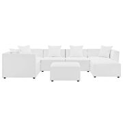 White finish outdoor patio upholstered 7-piece sectional sofa by Modway additional picture 2