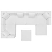 White finish outdoor patio upholstered 7-piece sectional sofa by Modway additional picture 3
