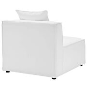 White finish outdoor patio upholstered 7-piece sectional sofa by Modway additional picture 10