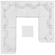 White finish outdoor patio upholstered 10-piece sectional sofa by Modway additional picture 2