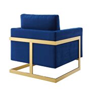 Performance velvet accent chair in gold navy by Modway additional picture 6