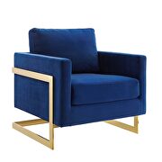 Performance velvet accent chair in gold navy by Modway additional picture 7