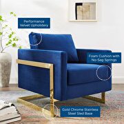 Performance velvet accent chair in gold navy by Modway additional picture 9