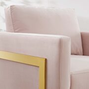 Performance velvet accent chair in gold pink by Modway additional picture 3