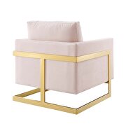 Performance velvet accent chair in gold pink by Modway additional picture 6