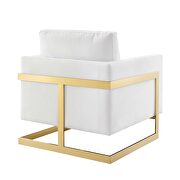 Performance velvet accent chair in gold white by Modway additional picture 6