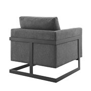 Upholstered fabric accent chair in black charcoal by Modway additional picture 6