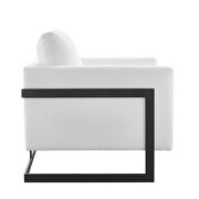 Upholstered fabric accent chair in black/ white by Modway additional picture 4
