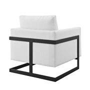 Upholstered fabric accent chair in black/ white by Modway additional picture 6