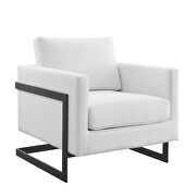 Upholstered fabric accent chair in black/ white by Modway additional picture 7
