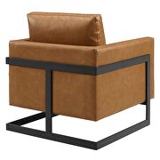 Vegan leather accent chair in black tan by Modway additional picture 7