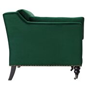 Performance velvet sofa in green additional photo 3 of 7