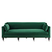 Performance velvet sofa in green additional photo 5 of 7