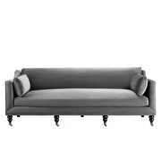 Performance velvet sofa in gray additional photo 5 of 7