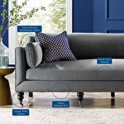 Performance velvet sofa in gray by Modway additional picture 7