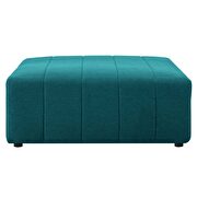 Upholstered fabric ottoman in teal additional photo 4 of 6