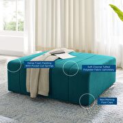 Upholstered fabric ottoman in teal by Modway additional picture 7