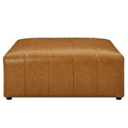 Vegan leather ottoman in tan additional photo 5 of 5