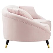 Pink finish curved back performance velvet sofa by Modway additional picture 3