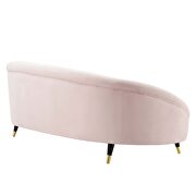 Pink finish curved back performance velvet sofa by Modway additional picture 4