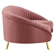 Channel tufted performance velvet sofa in dusty rose by Modway additional picture 7