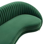 Channel tufted performance velvet sofa in emerald additional photo 4 of 7