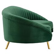 Channel tufted performance velvet sofa in emerald by Modway additional picture 7